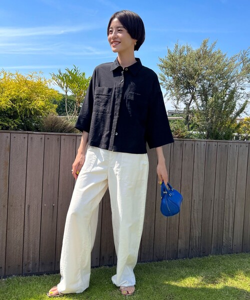 Rie Miller（リエミラー）の「◇【WEB限定】ハイウエストベイカーカーブパンツ（その他パンツ・レディース・オフホワイト/オリーブ・S/M/L/XS）」の11枚目の写真