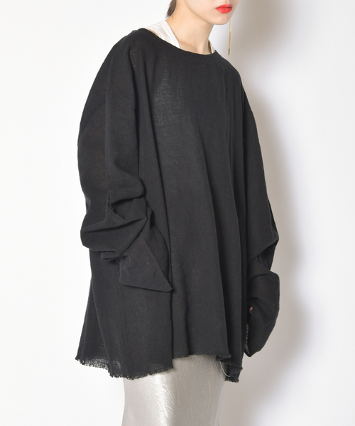 CITYSHOP(シティーショップ)の「Li/Co BIO WASH PULLOVER2:シャツ(シャツ/ブラウス・レディース・ブラック/サックスブルー/ホワイト・FREE)」の3枚目の写真