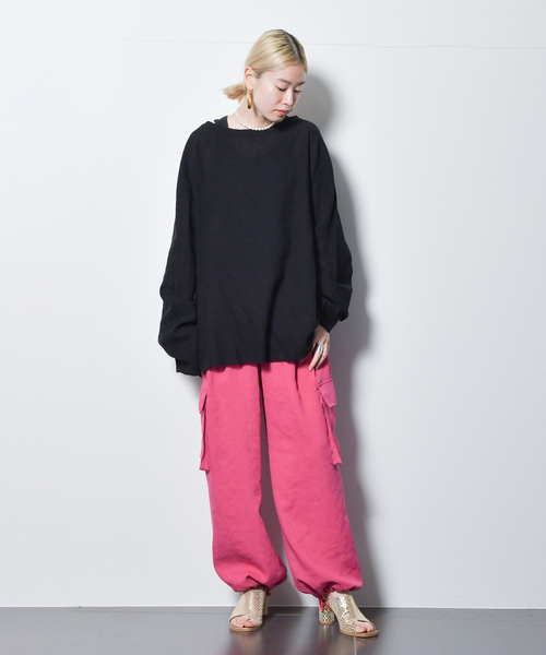 CITYSHOP(シティーショップ)の「Li/Co BIO WASH PULLOVER2:シャツ(シャツ/ブラウス・レディース・ブラック/サックスブルー/ホワイト・FREE)」の8枚目の写真