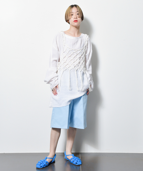 CITYSHOP(シティーショップ)の「Li/Co BIO WASH PULLOVER2:シャツ(シャツ/ブラウス・レディース・ブラック/サックスブルー/ホワイト・FREE)」の14枚目の写真