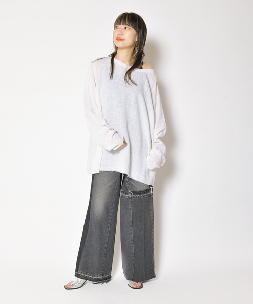 CITYSHOP(シティーショップ)の「Li/Co BIO WASH PULLOVER2:シャツ(シャツ/ブラウス・レディース・ブラック/サックスブルー/ホワイト・FREE)」の17枚目の写真