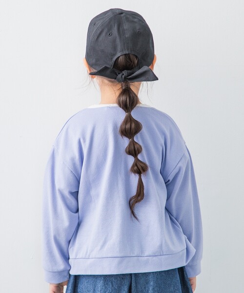 THE SHOP TK （ザ ショップ ティーケー ）の「◆ガールズバックリボンCAP（キャップ・キッズ・ベージュ/サックスブルー/ブラック・00）」の6枚目の写真
