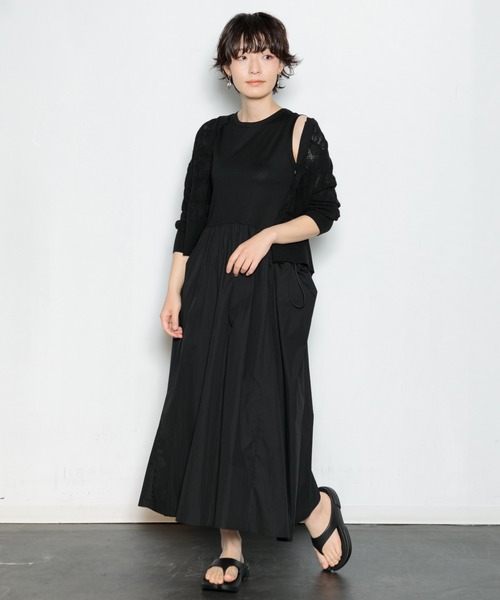 AMERICAN RAG CIE（アメリカンラグシー）の「透かし柄キーネックカーディガン（カーディガン/ボレロ・レディース・オフホワイト/グリーン/ブラック・FREE）」の10枚目の写真