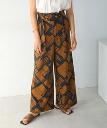 さらっとストレッチ幾何柄パンツ