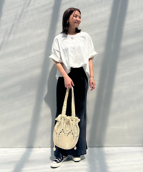 CREDONA(クレドナ)の「クロシェレース巾着Bag(トートバッグ・レディース・アイボリー/ベージュ・FREE)」の8枚目の写真