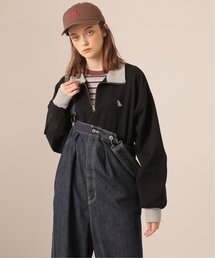 DOUBLE NAME（ダブルネーム）の「ハーフZIPミニ恐竜ワッペンプルオーバー（Tシャツ/カットソー）」