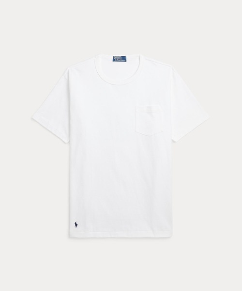 POLO RALPH LAUREN（ポロ ラルフ ローレン）の「ビッグ フィット ジャージー ポケット Tシャツ（Tシャツ/カットソー・メンズ・ホワイト・S/M/L/XL/XS/XXL）」の4枚目の写真