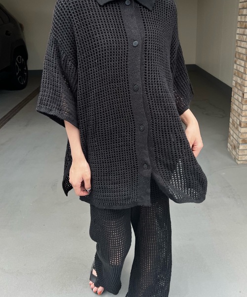 パンツ メッシュ S セール】メッシュニットパンツ（その他パンツ）｜shesame