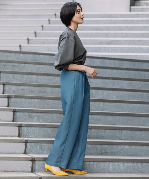 Munich（ミューニック）の「ビスコースウールツイルイージーパンツ（その他パンツ・レディース・ブラック/ブルーグレー/マスタード・S/M/XS）」の6枚目の写真