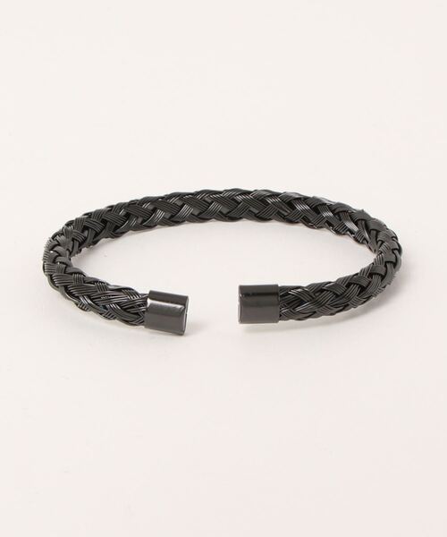 Coo+i（クーイ）の「編み込みデザインバングル（バングル/リストバンド・レディース・ブラック/シルバー/ゴールド・FREE）」の4枚目の写真