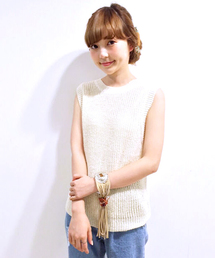 Kastane | 【Kastane】リネンニットベスト・Tシャツセット(ニット/セーター)