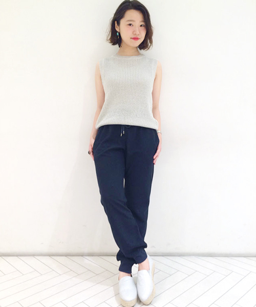 Kastane（カスタネ）の「【Kastane】リネンニットベスト・Tシャツセット（ニット/セーター・レディース・アイボリー/キャメル/ライトグレー・FREE）」の19枚目の写真