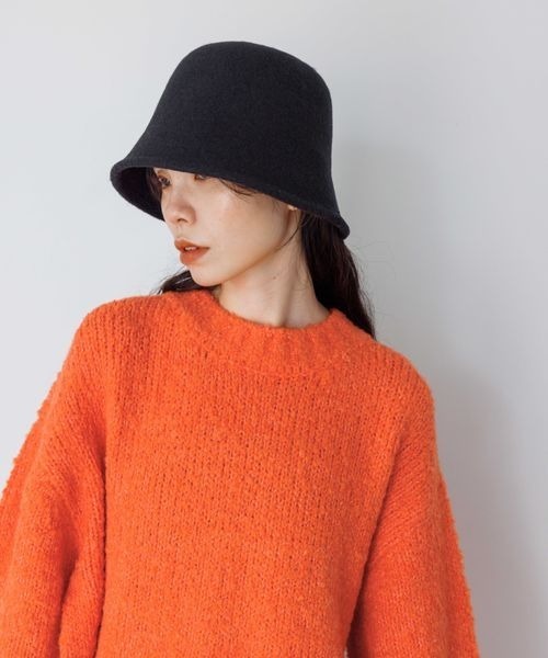 JEANASIS（ジーナシス）の「ウールベルハット/906415（ハット・レディース・ブラック/グレー/カーキ・FREE）」の2枚目の写真