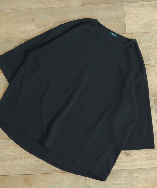 ITEMS URBANRESEARCH(アイテムズ アーバンリサーチ)の「ポンチ 7分袖ビッグTシャツ(Tシャツ/カットソー・メンズ・グリーン/オフホワイト/ブラック・LARGE/MEDIUM)」の3枚目の写真