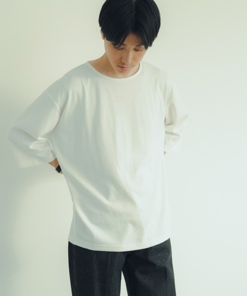 ITEMS URBANRESEARCH(アイテムズ アーバンリサーチ)の「ポンチ 7分袖ビッグTシャツ(Tシャツ/カットソー・メンズ・グリーン/オフホワイト/ブラック・LARGE/MEDIUM)」の8枚目の写真
