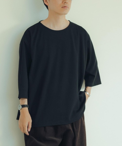 ITEMS URBANRESEARCH(アイテムズ アーバンリサーチ)の「ポンチ 7分袖ビッグTシャツ(Tシャツ/カットソー・メンズ・グリーン/オフホワイト/ブラック・LARGE/MEDIUM)」の12枚目の写真