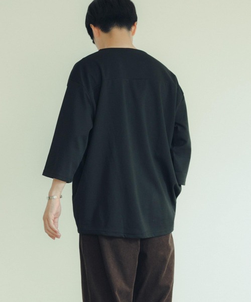 ITEMS URBANRESEARCH(アイテムズ アーバンリサーチ)の「ポンチ 7分袖ビッグTシャツ(Tシャツ/カットソー・メンズ・グリーン/オフホワイト/ブラック・LARGE/MEDIUM)」の15枚目の写真