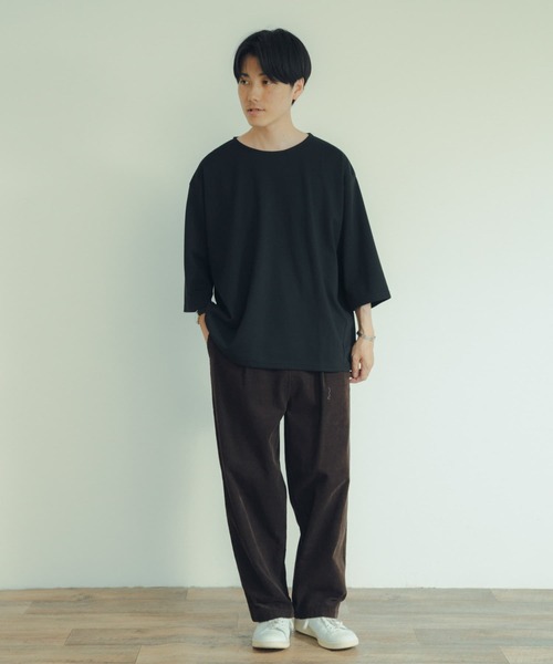 ITEMS URBANRESEARCH(アイテムズ アーバンリサーチ)の「ポンチ 7分袖ビッグTシャツ(Tシャツ/カットソー・メンズ・グリーン/オフホワイト/ブラック・LARGE/MEDIUM)」の16枚目の写真