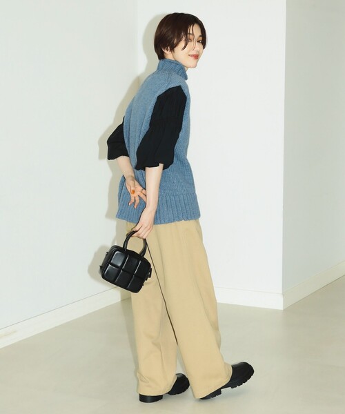 B:MING by BEAMS(ビーミングバイビームス)の「B:MING by BEAMS / エドワード ハイネック ニットベスト(ベスト・レディース・ダークネイビー/ブルー系その他/ベージュ/オレンジ・FREE)」の10枚目の写真