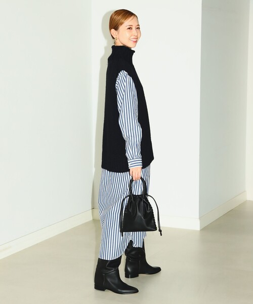 B:MING by BEAMS(ビーミングバイビームス)の「B:MING by BEAMS / エドワード ハイネック ニットベスト(ベスト・レディース・ダークネイビー/ブルー系その他/ベージュ/オレンジ・FREE)」の21枚目の写真