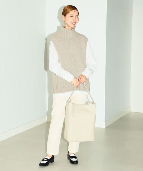 B:MING by BEAMS(ビーミングバイビームス)の「B:MING by BEAMS / エドワード ハイネック ニットベスト(ベスト・レディース・ダークネイビー/ブルー系その他/ベージュ/オレンジ・FREE)」の15枚目の写真