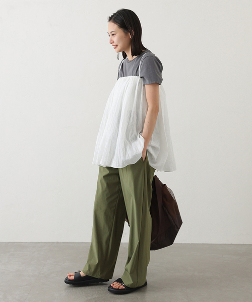 JOURNAL STANDARD(ジャーナルスタンダード)の「《追加4》ナイロンストレッチワイドパンツ(その他パンツ・レディース・カーキ/ラベンダー/ブラック/ベージュ・36/34/40/38)」の10枚目の写真