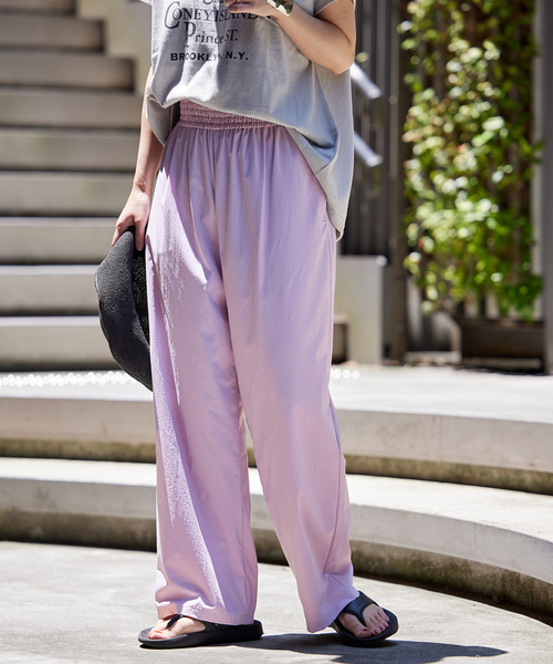 JOURNAL STANDARD(ジャーナルスタンダード)の「《追加4》ナイロンストレッチワイドパンツ(その他パンツ・レディース・カーキ/ラベンダー/ブラック/ベージュ・36/34/40/38)」の16枚目の写真