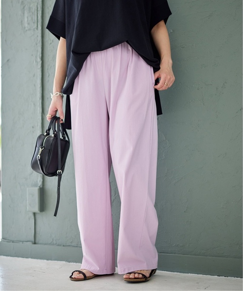 JOURNAL STANDARD ナイロンストレッチワイドパンツ34サイズ JOURNAL STANDARD パンツ 「追加4」ナイロンストレッチワイド