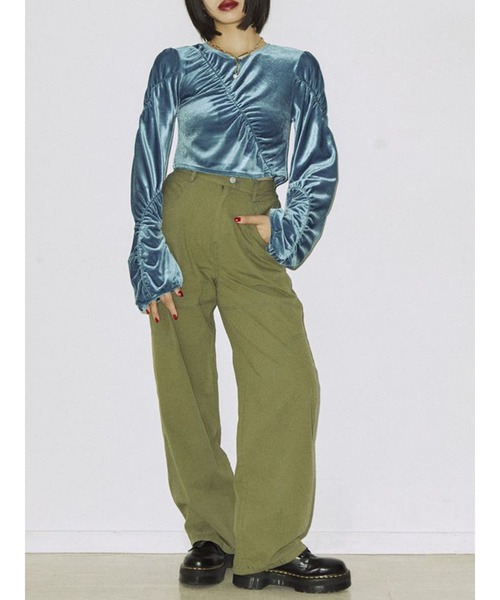 ベロア生地　トップス 楽天市場】トップス カットソー レディース 長袖トップス 長袖