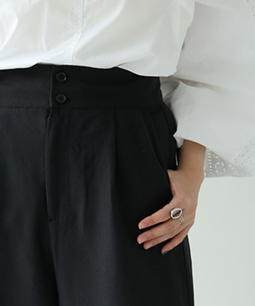 each（イーチ）の「2wayサロペワイドパンツ（サロペット/オーバーオール・レディース・ダークグリーン/ブラック・FREE）」の15枚目の写真