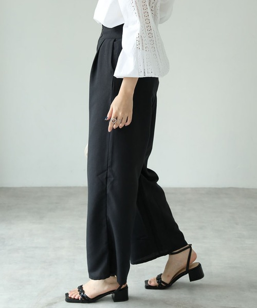 each（イーチ）の「2wayサロペワイドパンツ（サロペット/オーバーオール・レディース・ダークグリーン/ブラック・FREE）」の11枚目の写真