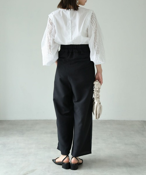 each（イーチ）の「2wayサロペワイドパンツ（サロペット/オーバーオール・レディース・ダークグリーン/ブラック・FREE）」の14枚目の写真