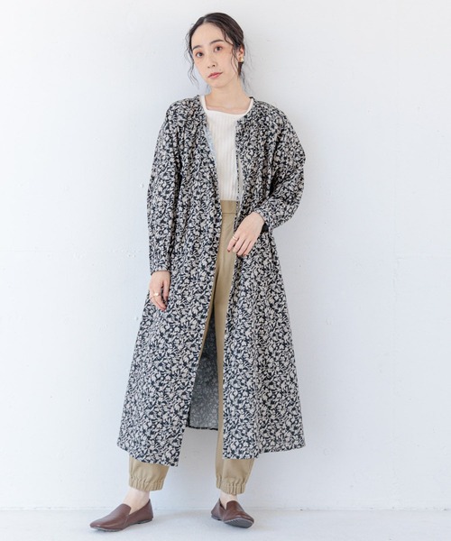 studio CLIP（スタディオクリップ）の「シングルガーゼWフロントワンピース[プチ・プラスサイズあり]（ワンピース・レディース・その他1/インディゴブルー/その他2/ブラック・FREE/ﾌﾘｰ(L)/PF）」の3枚目の写真