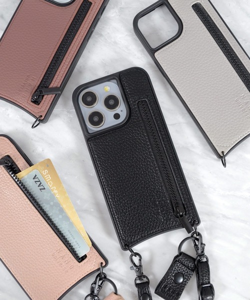 NANO universe（ナノユニバース）の「iPhone15 iPhone15Pro ナノユニバース [ストラップ＆ポケット]（スマホケース/カバー・レディース・ブラック/ブラウン/グレー/ベージュ・iPhone 15/iPhone 15 Pro）」の2枚目の写真