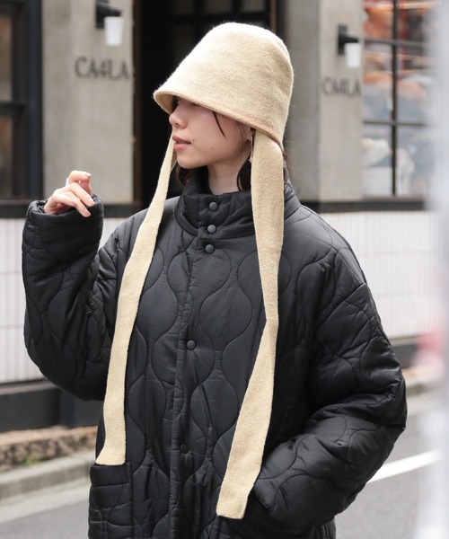 RAGEBLUE(レイジブルー)の「【Casselini/キャセリーニ】バイカラーバケットハット/トリムハット(ハット・レディース・ブラック/ベージュ・FREE)」の9枚目の写真