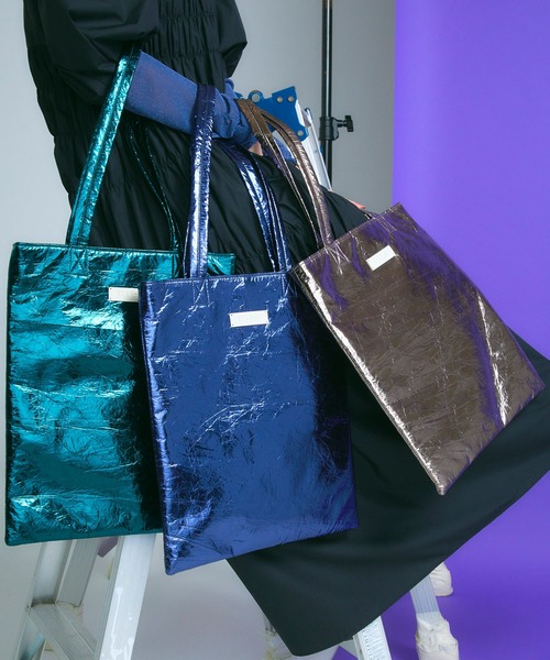 ELLEgirl(エルガール)の「メタリックトート【ELLEgirl/エル ガール】(トートバッグ・レディース・シャンパン/バイオレット/エメラルド・FREE)」の10枚目の写真