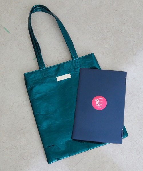 ELLEgirl(エルガール)の「メタリックトート【ELLEgirl/エル ガール】(トートバッグ・レディース・シャンパン/バイオレット/エメラルド・FREE)」の5枚目の写真