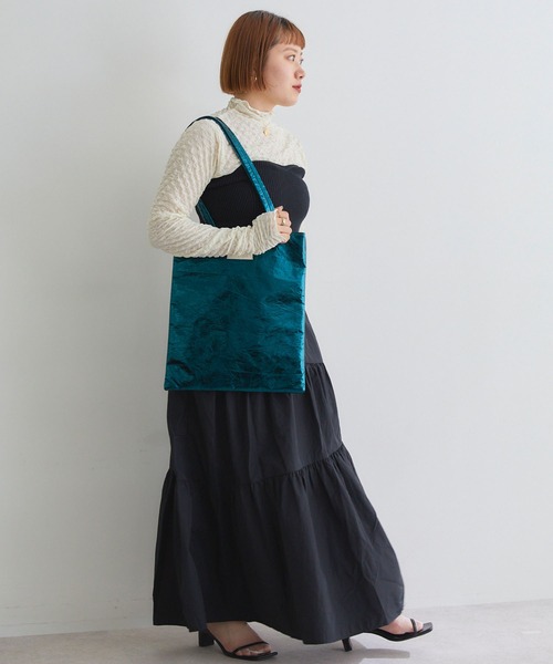 ELLEgirl(エルガール)の「メタリックトート【ELLEgirl/エル ガール】(トートバッグ・レディース・シャンパン/バイオレット/エメラルド・FREE)」の7枚目の写真