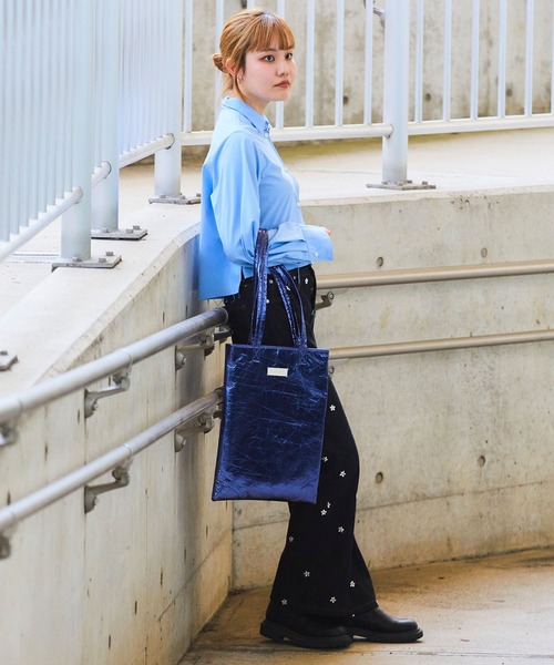 ELLEgirl(エルガール)の「メタリックトート【ELLEgirl/エル ガール】(トートバッグ・レディース・シャンパン/バイオレット/エメラルド・FREE)」の8枚目の写真