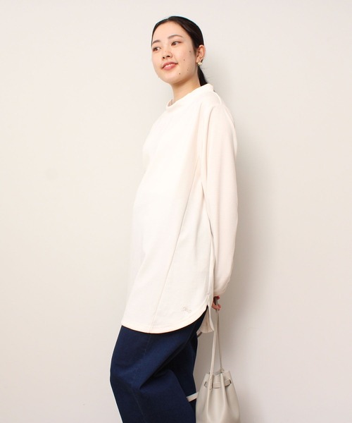 MB mint breeze(エムビーミントブリーズ)の「【L~5L 大きいサイズ】モックネック カットソー(Tシャツ/カットソー・レディース・ブラック/パープル/クリーム・4L/LL/3L/5L/L)」の16枚目の写真