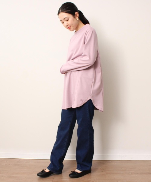 MB mint breeze(エムビーミントブリーズ)の「【L~5L 大きいサイズ】モックネック カットソー(Tシャツ/カットソー・レディース・ブラック/パープル/クリーム・4L/LL/3L/5L/L)」の7枚目の写真