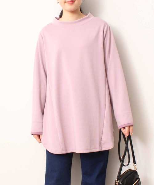 MB mint breeze(エムビーミントブリーズ)の「【L~5L 大きいサイズ】モックネック カットソー(Tシャツ/カットソー・レディース・ブラック/パープル/クリーム・4L/LL/3L/5L/L)」の19枚目の写真