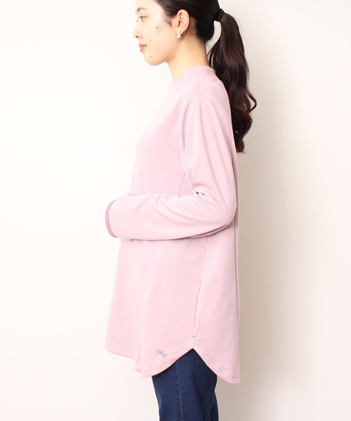 MB mint breeze(エムビーミントブリーズ)の「【L~5L 大きいサイズ】モックネック カットソー(Tシャツ/カットソー・レディース・ブラック/パープル/クリーム・4L/LL/3L/5L/L)」の5枚目の写真