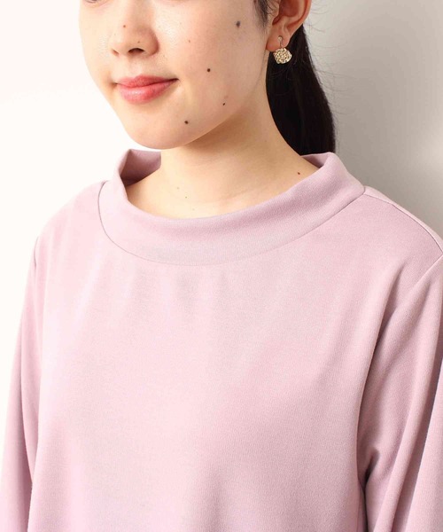 MB mint breeze(エムビーミントブリーズ)の「【L~5L 大きいサイズ】モックネック カットソー(Tシャツ/カットソー・レディース・ブラック/パープル/クリーム・4L/LL/3L/5L/L)」の9枚目の写真