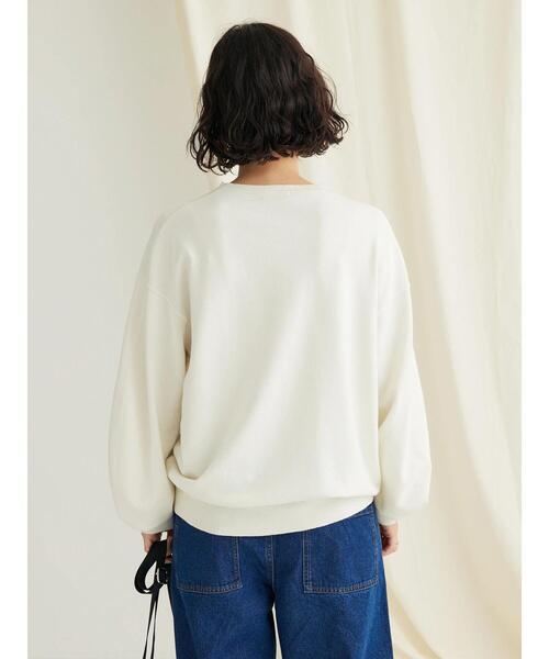 CRAFT STANDARD BOUTIQUE（クラフトスタンダードブティック）の「袖ボリュームニットプルオーバー（ニット/セーター・レディース・ネイビー/グリーン/アイボリー・FREE）」の8枚目の写真