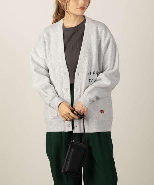 Dickies（ディッキーズ）の「Dickies ディッキーズ 裏起毛カーディガン（カーディガン/ボレロ・レディース・グリーン/グレー/ブラック・フリー）」の3枚目の写真