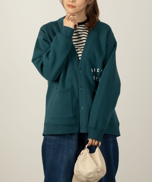 Dickies（ディッキーズ）の「Dickies ディッキーズ 裏起毛カーディガン（カーディガン/ボレロ・レディース・グリーン/グレー/ブラック・フリー）」の4枚目の写真
