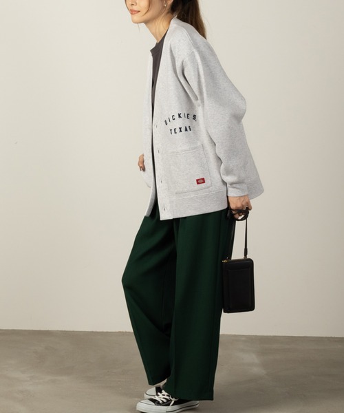Dickies（ディッキーズ）の「Dickies ディッキーズ 裏起毛カーディガン（カーディガン/ボレロ・レディース・グリーン/グレー/ブラック・フリー）」の8枚目の写真
