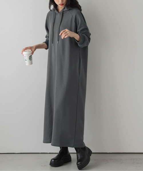 セール】パーカーロングワンピース（ワンピース）｜AMELY（エミリー