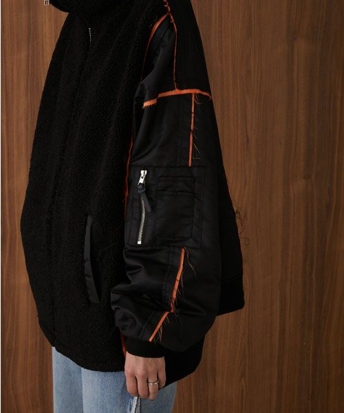 casane（カサネ）の「ドッキングボアブルゾン（ブルゾン・レディース・カーキ/ブラック・FREE）」の19枚目の写真